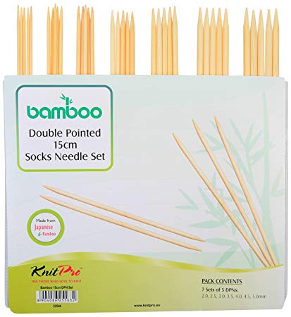 Набор чулочных бамбуковых спиц длиной 15 см KnitPro Bamboo. Арт.22544 фото